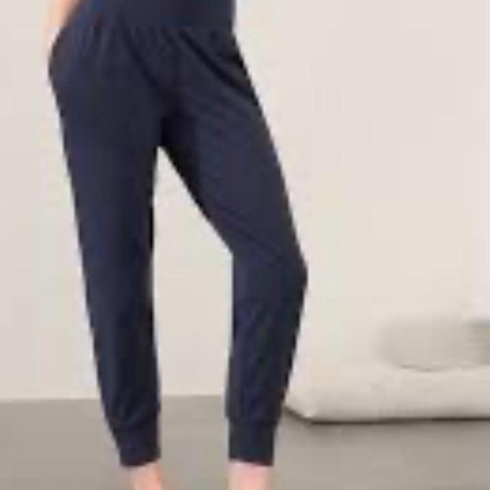 Athleta Cruise Jogger Grey Elastic Waist Ankle Cuff Pants Large
